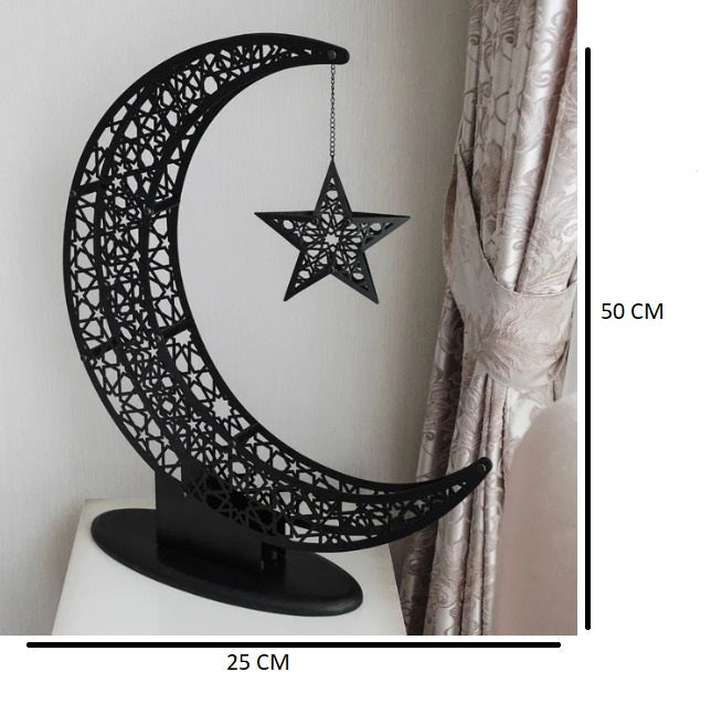 Decorative Islamic Crescent Moon & Star Ornament