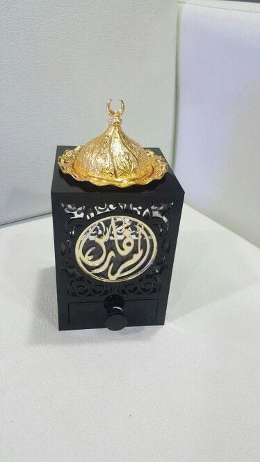 "Elegant Black & Gold Arabic Calligraphy Incense Burners